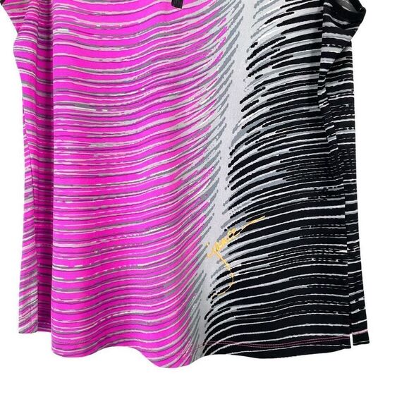 Jamie Sadock Size M sleeveless golf tennis top avant garde print - Picture 4 of 7